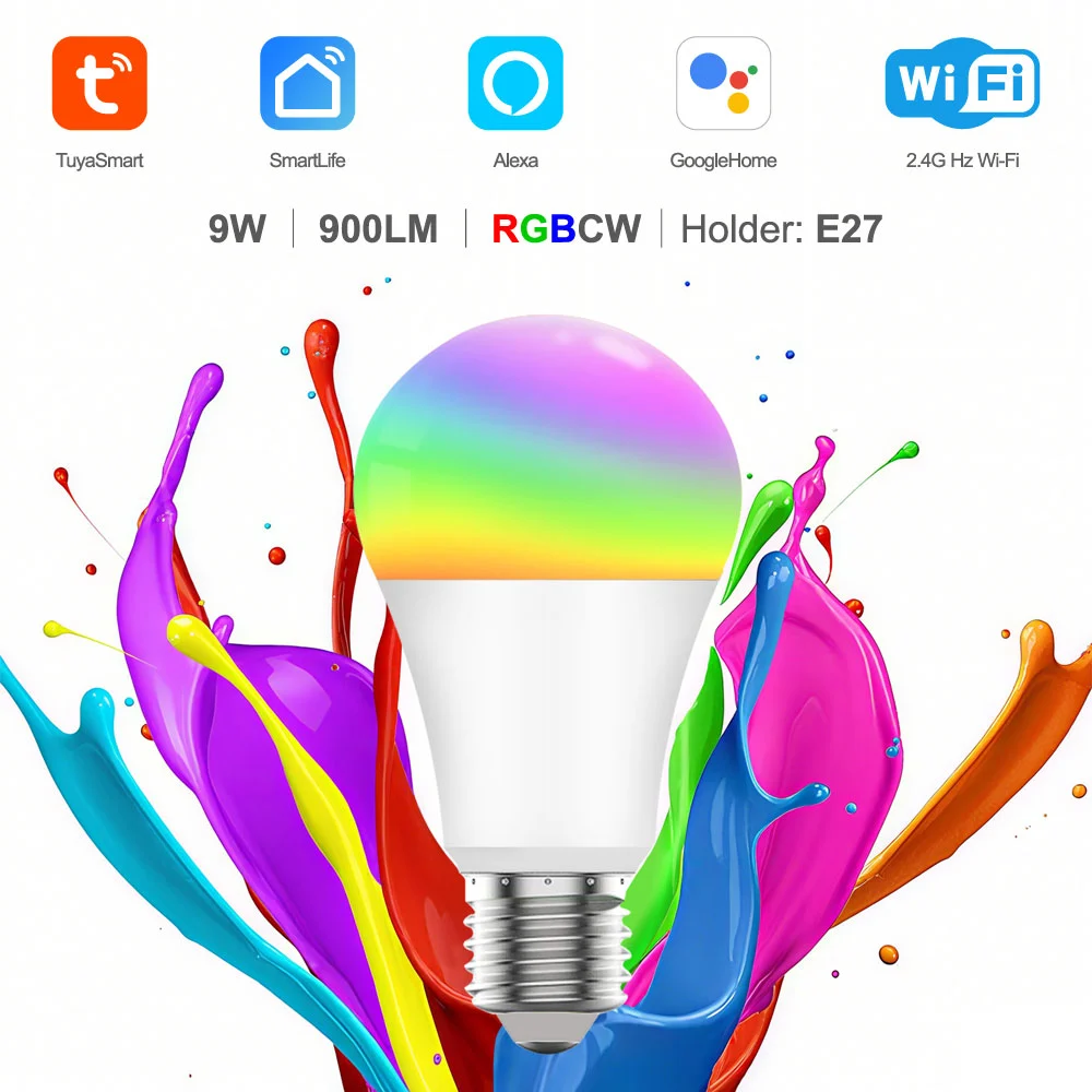 PST-WFA19- Ampolleta inteligente WiFi RGB+CCT E27 9W PST Tuya Smart - Imagen 3